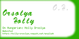 orsolya holly business card